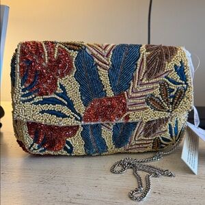 Small Beaded Floral Women Bag made in India. New.